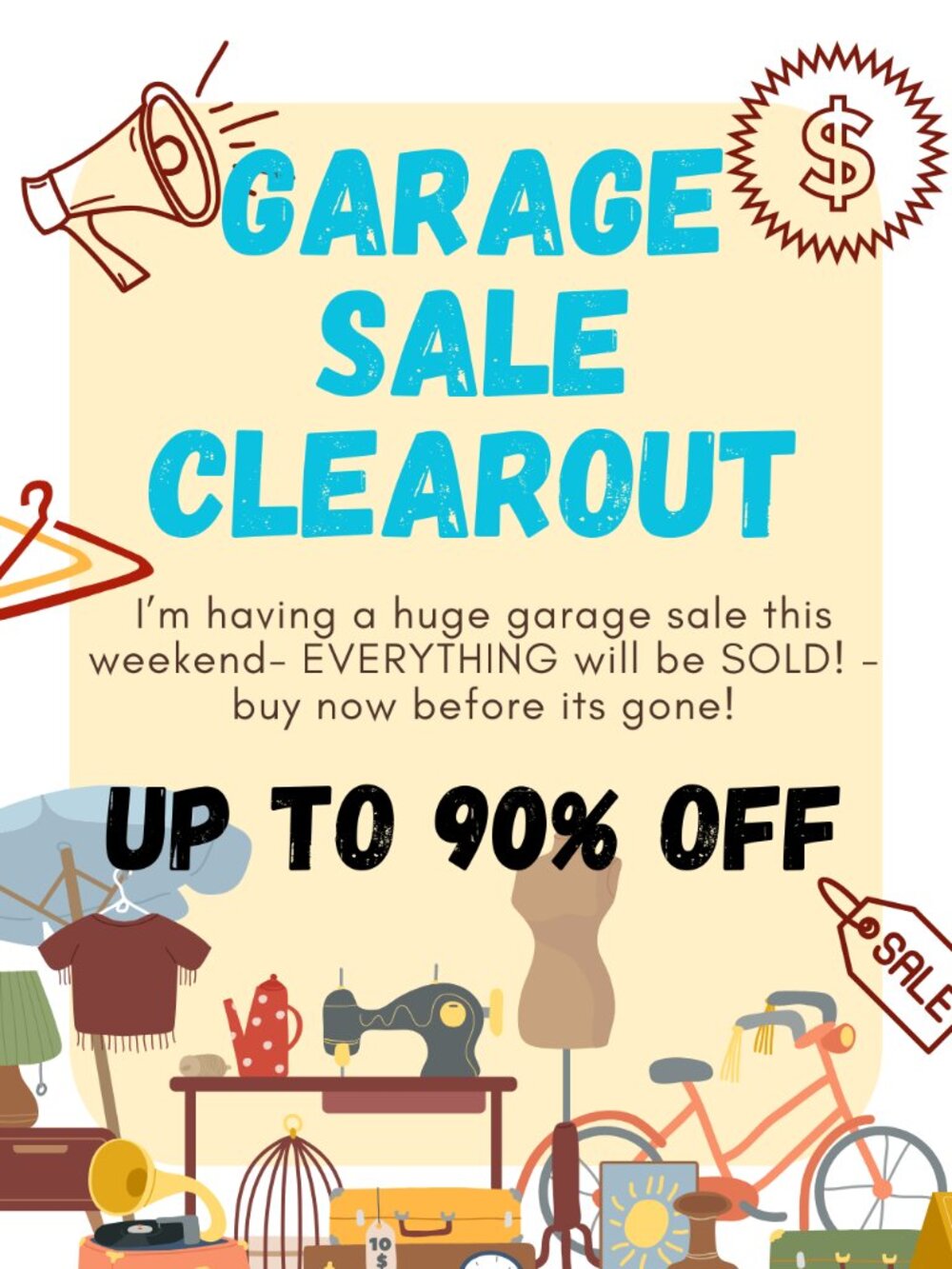 GARAGE SALE CLOSET CLEAROUT